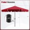 Costway 10 FT Patio Umbrella with Crank Tilt Adjustment Ruffles Vented Top 8 Ribs Beige/Brown/Gray/Blue/Red